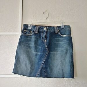 J. Crew denim cut off skirt size 28
